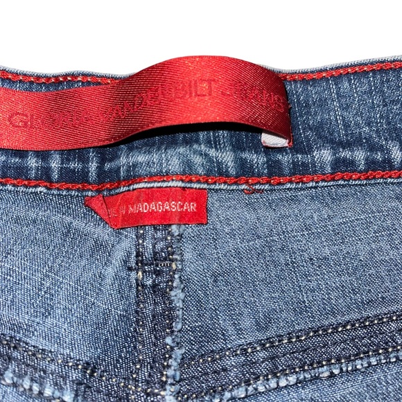 Upcycled Gloria Vanderbilt Boitcut Jeans Size 16 Petite Hand Sewn Remade - Picture 4 of 9